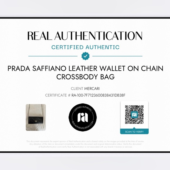 Authentic Prada Saffiano Crossbody Bag Wallet On Chain - Picture 10 of 10